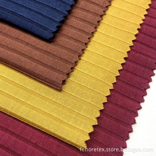 100% Polyester 190GSM Knit Stripe 8*2 Ribbed Fabric